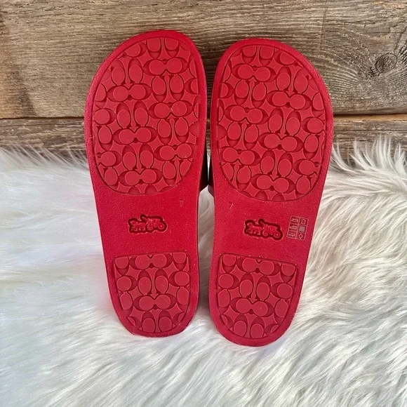 COACH x DISNEY | 50th Anniversary Red Slide Sandals - Picture 2 of 3